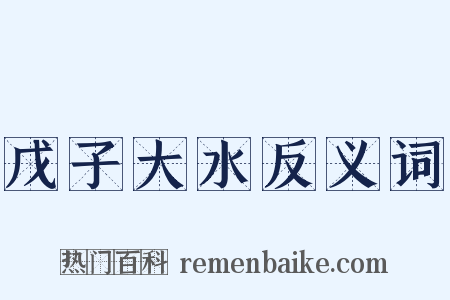 戊子大水反义词是什么意思的图片